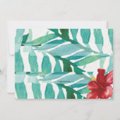 Red Hibiscus Invitation Kaart (Achterkant)