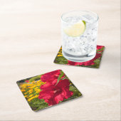 Red Hibiscus Kartonnen Onderzetters (Insitu)