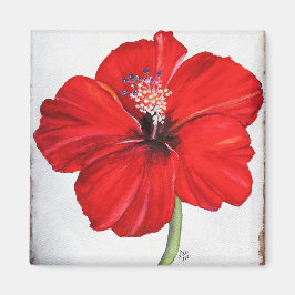 Red Hibiscus Magnet