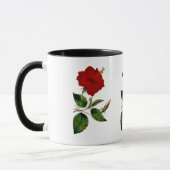 Red Hibiscus met Black Ringer Mok (Links)