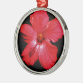 Red Hibiscus Metalen Ornament (Links)