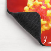 Red Hibiscus Mousepad - Jouw tekst! Muismat (Hoek)