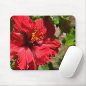 Red Hibiscus Muismat (Met muis)