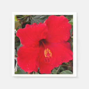 Red Hibiscus Napkins Servet