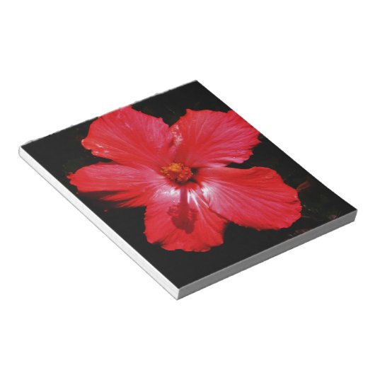 Red Hibiscus Notitieblok (Schuin)