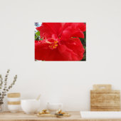 Red Hibiscus Poster (Keuken)