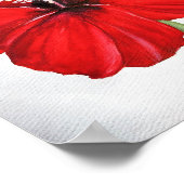 Red Hibiscus Premium Canvas Poster (Hoek)