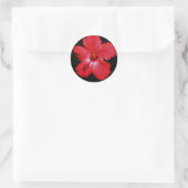 Red Hibiscus Ronde Sticker (Tas)