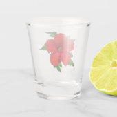 Red Hibiscus Shot Glas (Achterkant)