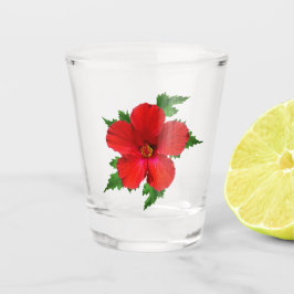 Red Hibiscus Shot Glas