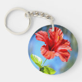 Red Hibiscus Sleutelhanger (Voorkant)