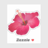 Red Hibiscus Sticker (Vel)
