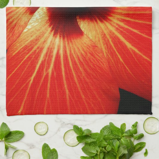 Red Hibiscus Theedoek (Gevouwen)