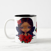 Red Hibiscus Tiki Fairy Tweekleurige Koffiemok (Links)