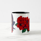 Red Hibiscus Tiki Fairy Tweekleurige Koffiemok (Center)