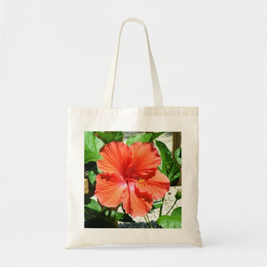 Red Hibiscus Tote Bag (Voorkant)