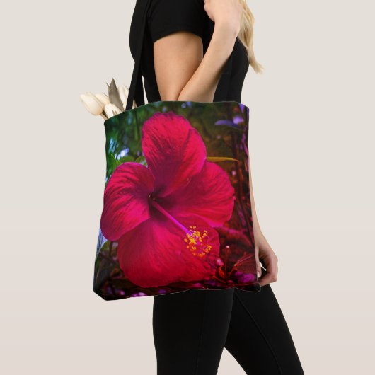 "Red Hibiscus" Tote Bag (Dichtbij)
