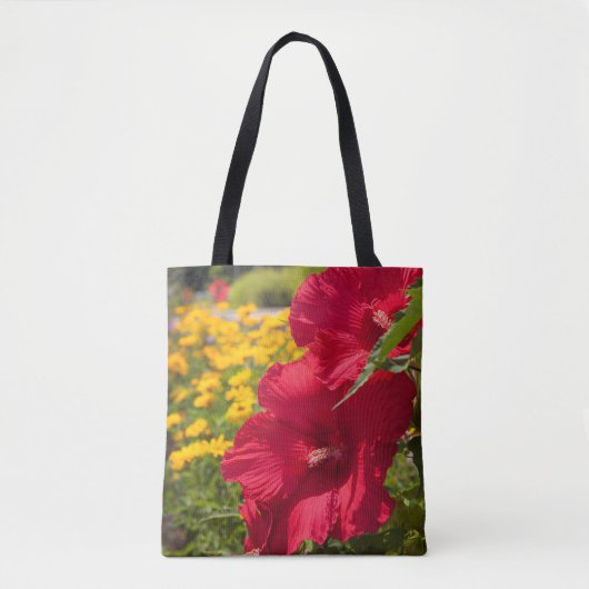 Red Hibiscus Tote Bag (Voorkant)