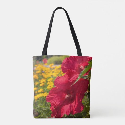Red Hibiscus Tote Bag (Achterkant)
