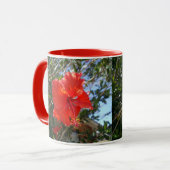 Red Hibiscus Tree Mok (Voorkant links)