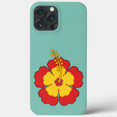 Red Hibiscus Tropical Flower Case-Mate iPhone Case (Achterkant)