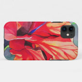 Red Hibiscus tropische bloem waterverf kunst Case-Mate iPhone Case (Achterkant (horizontaal))