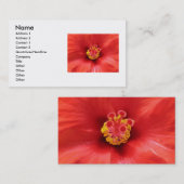 Red Hibiscus Visitekaartje (Voorkant / Achterkant)