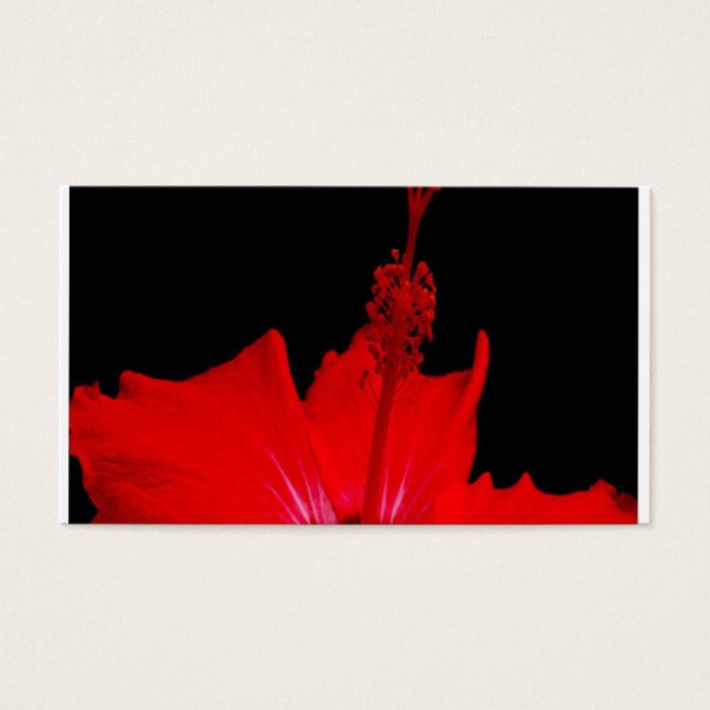 Red Hibiscus Visitekaartjes (Voorkant)