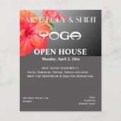 Red Hibiscus Yoga A5 flyer (Voorkant)