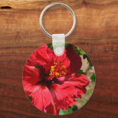 Red Hibisus Sleutelhanger (Voorkant)