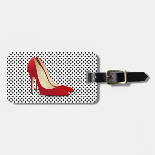 Red High Heel Shoes bagagelabel (Voorkant horizontaal)