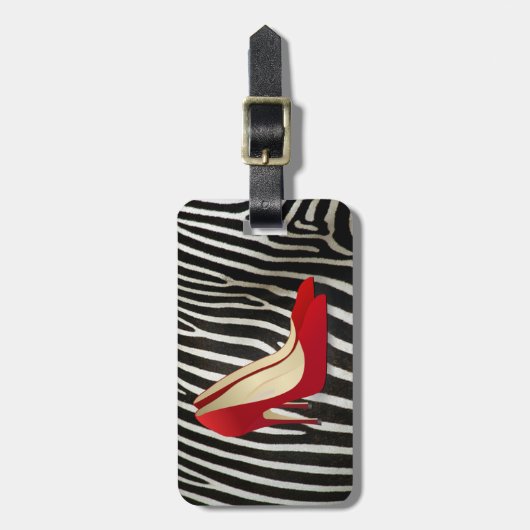 Red High Heel Shoes bagagelabel (Voorkant verticaal)