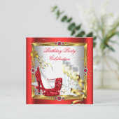 Red High Hiel Shoes Champagne Gold White Kaart (Staand voorkant)