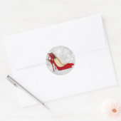 Red High Hiel Shoes/Santa Elf Ronde Sticker (Envelop)