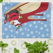 Red High Hiel Shoes/Santa Elf Theedoek (Gevouwen)