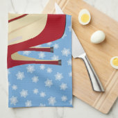 Red High Hiel Shoes/Santa Elf Theedoek (Quarter Fold)