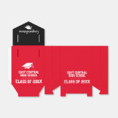 Red High School Graduparty Bedankdoosjes (Uitgevouwen)