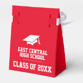 Red High School Graduparty Bedankdoosjes (Achterkant)