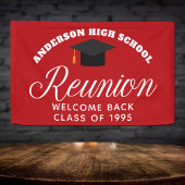 Red High School Reunion Custom Welkom Spandoek