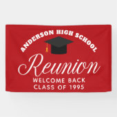 Red High School Reunion Custom Welkom Spandoek (Horizontaal)
