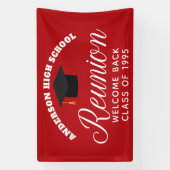 Red High School Reunion Custom Welkom Spandoek (Verticaal)