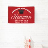 Red High School Reunion Custom Welkom Spandoek (Insitu)