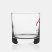 Red High School Reunion Party Custom Alumni Whisky Glas (Rechts)