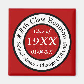 Red High School Reunion Souvenir Ideeën, alle COLO Magneet (Voorkant)