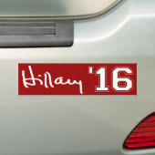 Red Hillary 2016 Signature Bumpersticker (Op auto)