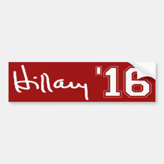 Red Hillary 2016 Signature Bumpersticker