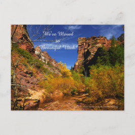 Red Hills Utah Landscape, nieuwe adres aankondigin Aankondigingskaart