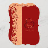 Red Hindu Wedding Kaart (Voorkant / Achterkant)