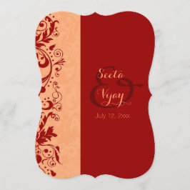 Red Hindu Wedding Kaart