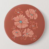 Red Hippie Abstracte ventilatorkracht Ronde Button 4,0 Cm (Voorkant)